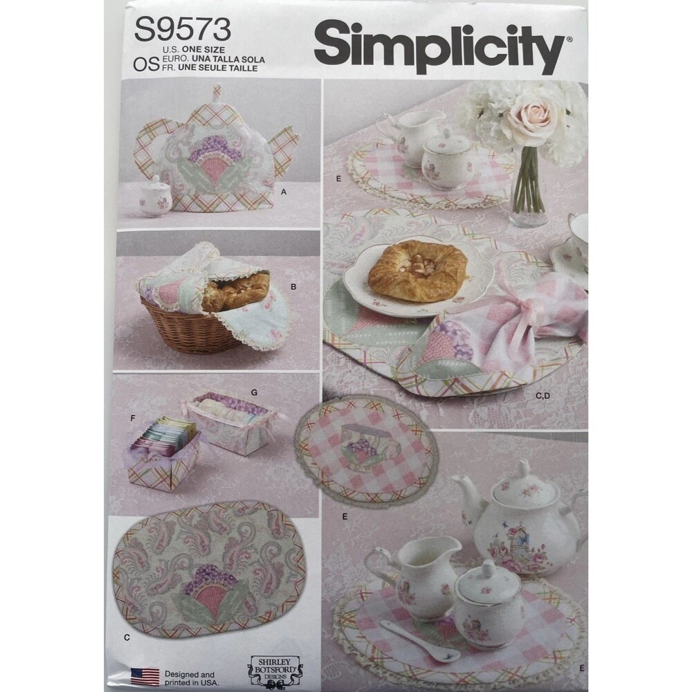 Pattern Tabletop Accessories Tea Cozy Placemat Muffin Simplicity S9573 New/Uncut